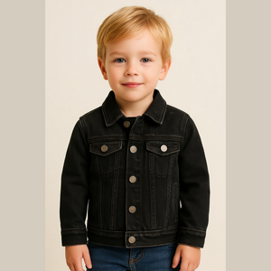 GAP Kids Black Denim Jacket Size Small (6-7)